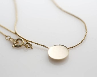 Gold Disc Necklace