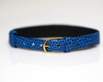 Blue Leather Watch Band - Vintage