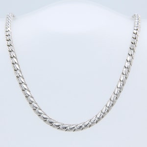 Vintage Sarah Coventry 1977 CAREFREE CHOKER Silver Tone Necklace Textured Chain Rare!