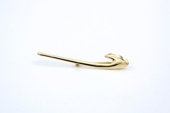 1980 Sarah Coventry "Contour" Pin Brooch Gold Tone RARE Vintage 80s