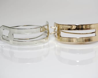 Vintage Pony Tail Barrette: Gold or Silver Retro Hair Clip