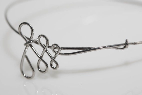 Vintage Silver Triple Loop Bracelet - NOS Silver … - image 2