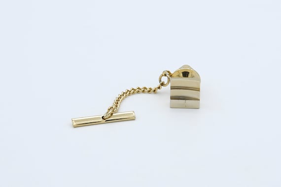 Vintage 1968 Sarah Coventry VARSITY Men's Tie Tac Gold Tone Square Formal Wear Accessory Rare