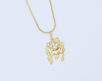 Gold Unicorn Necklace – Vintage NOS