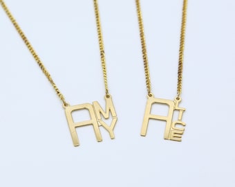 Vintage Name Necklaces – Amy and Alice – NOS