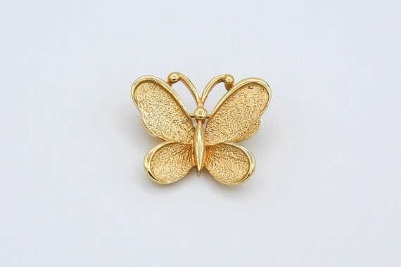 1978 Sarah Coventry "Gypsy" Pin Brooch Gold Tone Butterfly RARE Vintage 70s