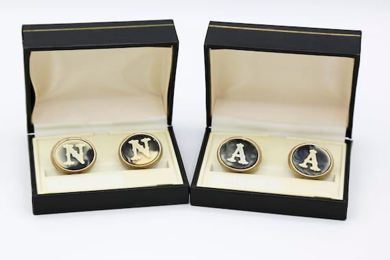 Vintage Dante Cameo Style Cuff Links - NOS in Box | Father's Day Gift