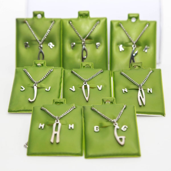 Silver Carded Initial Set