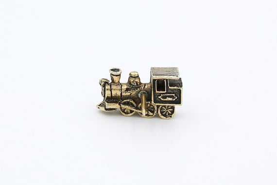 Vintage 1964 Sarah Coventry THE SANTA FE Men's Tie Tac Gold Tone Train Formal Wear Accessory Rare
