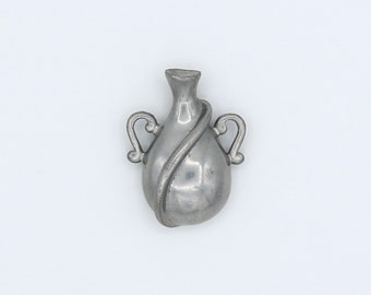 Vintage Sarah Coventry 1976 JUG OF WISDOM Charm Pendant Drop Silver Tone Gray Pewter Rare!