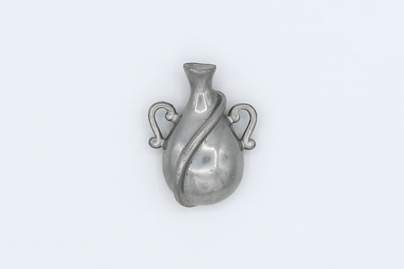 Vintage Sarah Coventry 1976 JUG OF WISDOM Charm Pendant Drop Silver Tone Gray Pewter Rare!