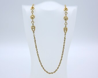 Vintage Sarah Coventry 1977 JUBILEE Chain Necklace Gold Tone MERVEILLEUSE Belgium UK Rare!