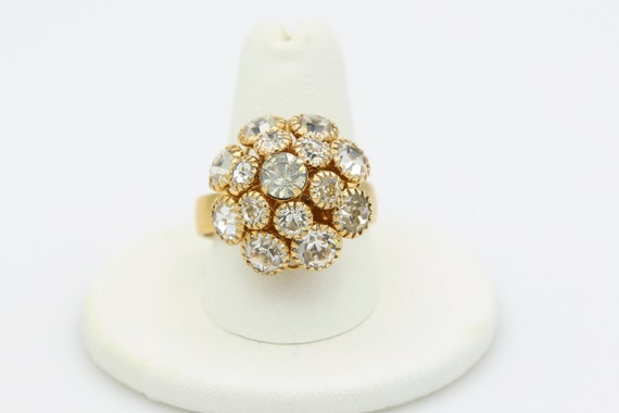 Vintage Sarah Coventry "Dazzler" Ring 1974 Gold T… - image 6