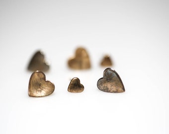 Vintage Gold Heart Earrings
