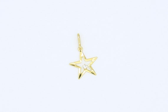 Vintage Sarah Coventry STAR ACHIEVER Drop Sales Award Charm Gold Tone Rare Rhinestone