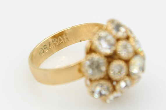 Vintage Sarah Coventry "Dazzler" Ring 1974 Gold T… - image 7