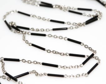 Park Lane Black Bar Necklace