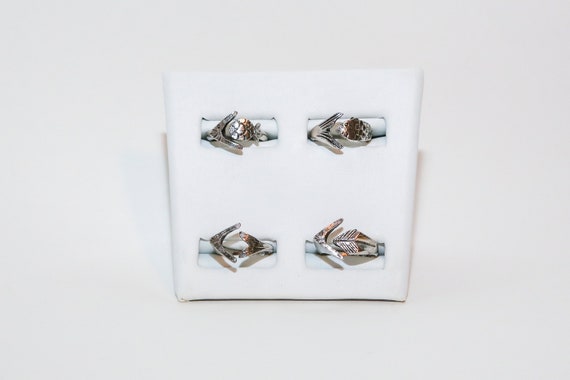 Vintage Uncas Silver Fish Rings NOS