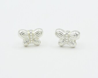 Vintage Itty Bitty Butterfly Earrings | NOS Silver Tone Studs