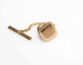 Square Border Tie Tack and Lapel Pin - Vintage