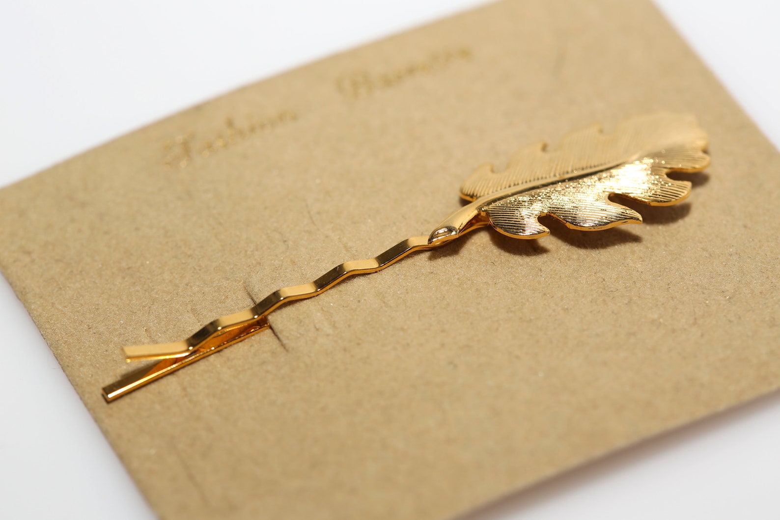 Gold Leaf Hair Pin Etsy