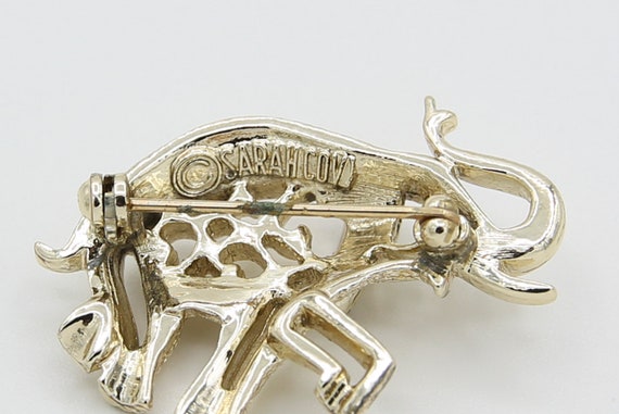 1972 Sarah Coventry "Sabu" Elephant Pin Brooch Go… - image 3