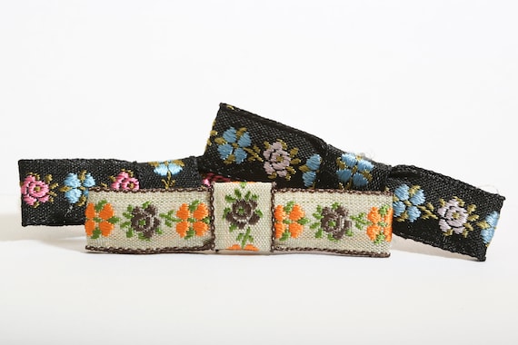 Streamies For Your Hair by Criterion Vintage NOS Floral Ribbon Pony Tail Holder Elastic