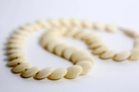 Cream Swirl Lucite Necklace - image 2