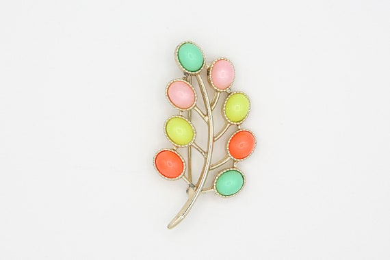 1973 Sarah Coventry "Candy Land" Pin Brooch Gold Tone RARE Vintage 70s