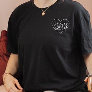 A Heart Is A Heavy Burden Shirt, Anime Quote Shirt, Anime Gift, Emo Girl Shirt, Sad Boy Shirt, Unisex Shirt, Anime Girl Gift, Gift for Her
