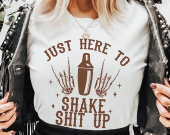 Funny Bartending T-Shirt, Bartender Shirt, Bartender Gift, Barista Shirt, Barmen Tee, Cocktail Shaker A.K.A The Bartender T Shirt