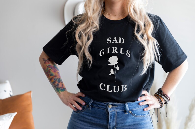 Sad Girl Bestfriends Shirt, Best Friend BFF Shirt, Emo Girlfriend Gift Idea, Best Friends Shirt, Goth Gift Idea, Gift for Girls, Emo Shirt Black