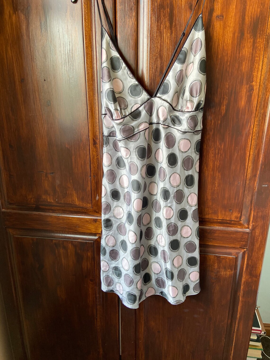 spotty satin dress