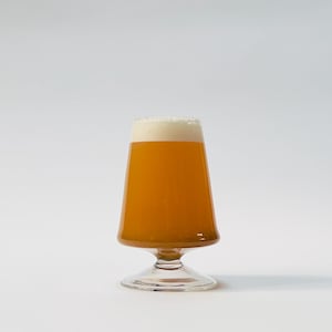 Craft Beer Glass with Blown Foot, Gold, 12oz.
