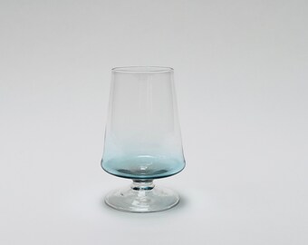 Craft Beer Glass with Blown Foot, Blue, 14 1/2oz.