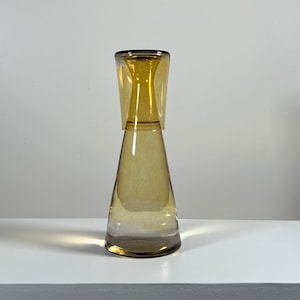 Handblown Bedside Carafe, Amber Gold