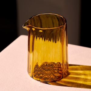 Vaso mezclador de cóctel, soplado a mano, color ámbar, envío gratuito