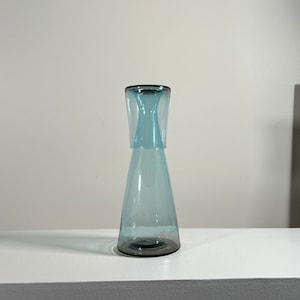 Handblown Bedside Carafe, Copper Blue image 5