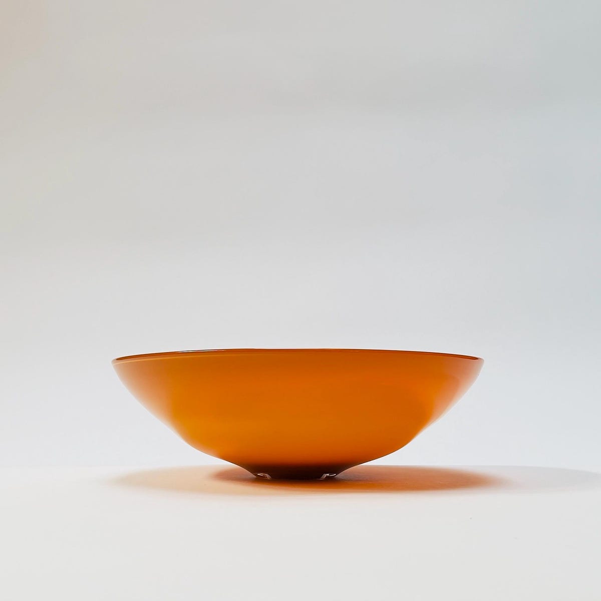 Hand Blown Footed Glass Bowl, Pumpkin Spice, 10 7/8" - Etsy