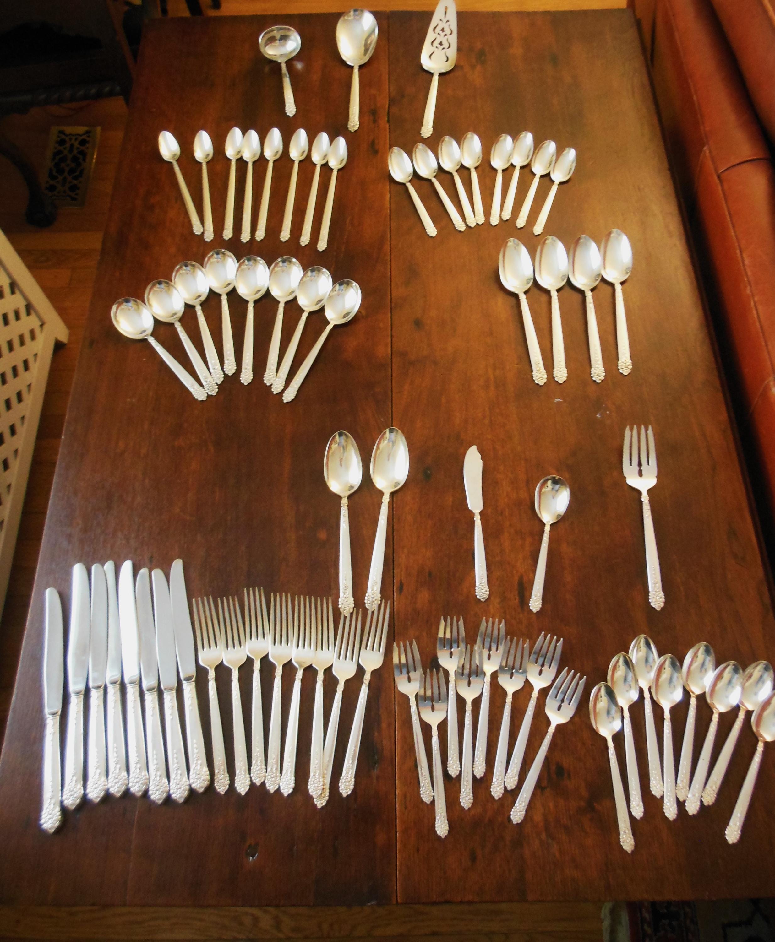 King Edward Moss Rose Silverplate Flatware, 1949 - Choose Your