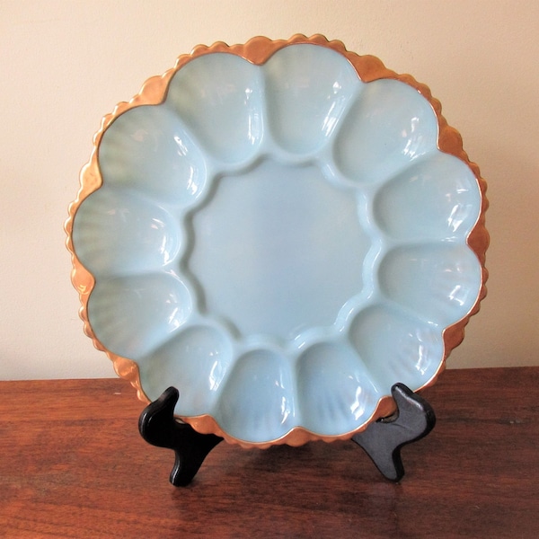Milk Glass Egg Plate Etsy