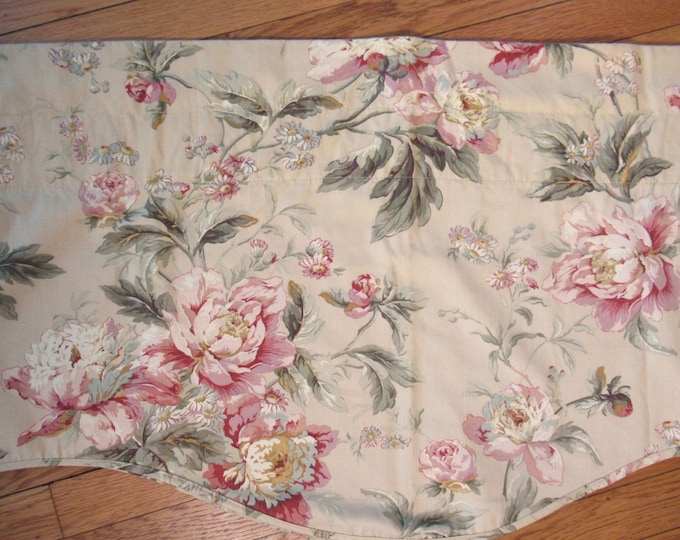 Waverly Forever Yours Floral Window Valance - Indigo, 52" X 21"