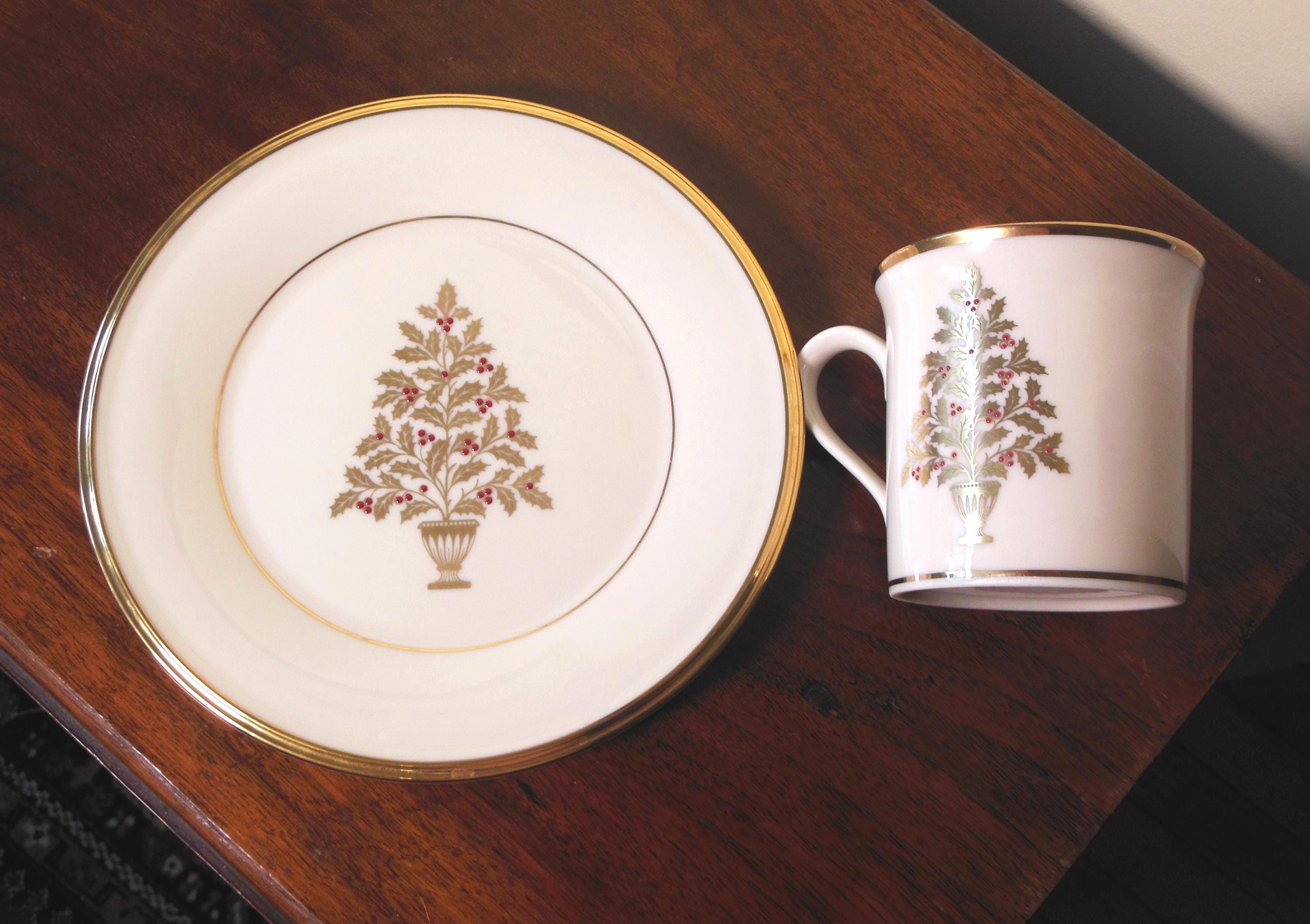 新品未使用20点セットLENOXレノックス  KERRY　カップ 皿 Vintage Lenox Eternal Christmas Salad Plate or Mug: You Choose - Etsy