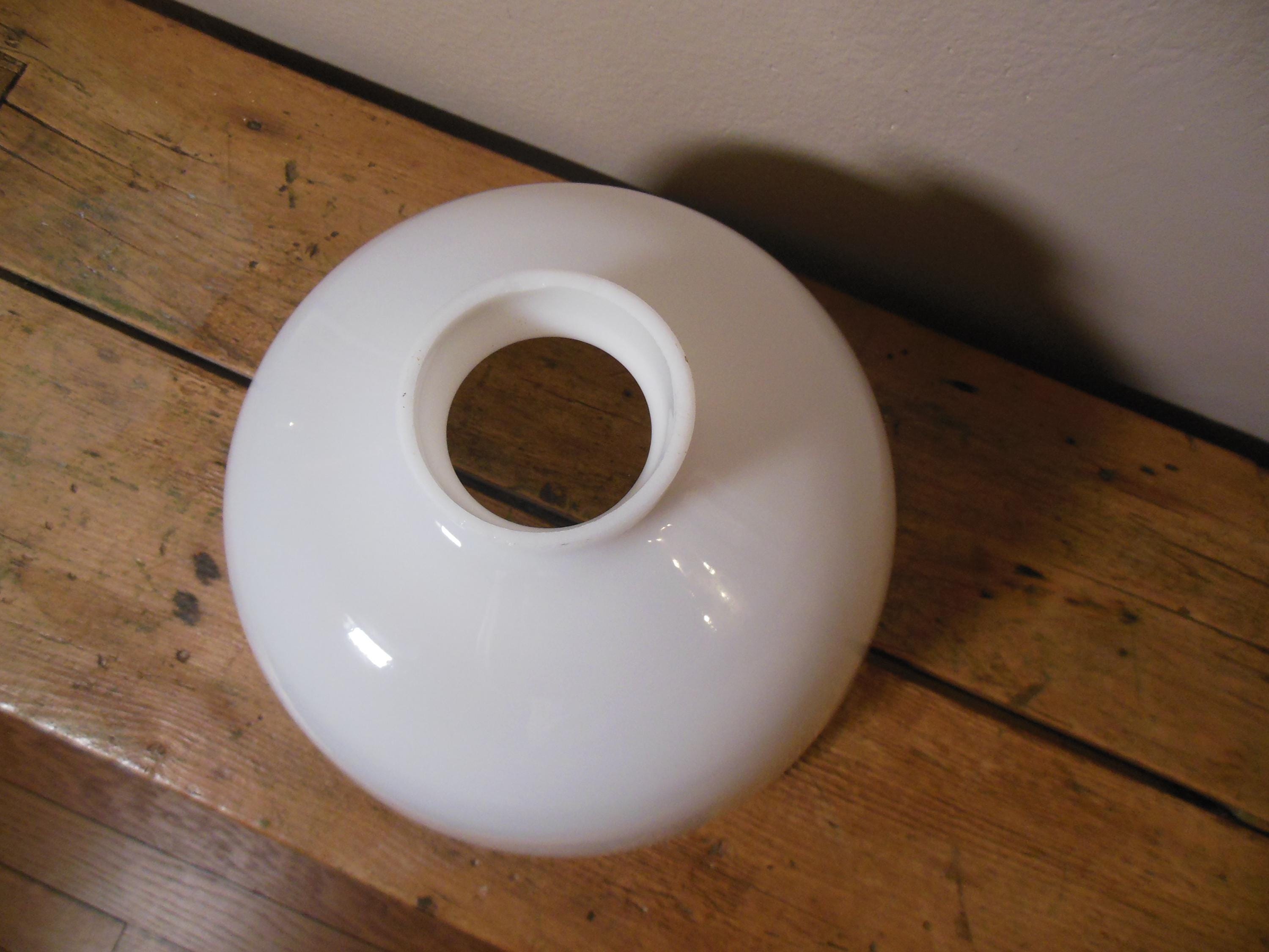 Glass Torchiere Diffuser Art Deco Torchiere Milk Glass Lamp Shade: Dome Shape Reflector Diffuser ...