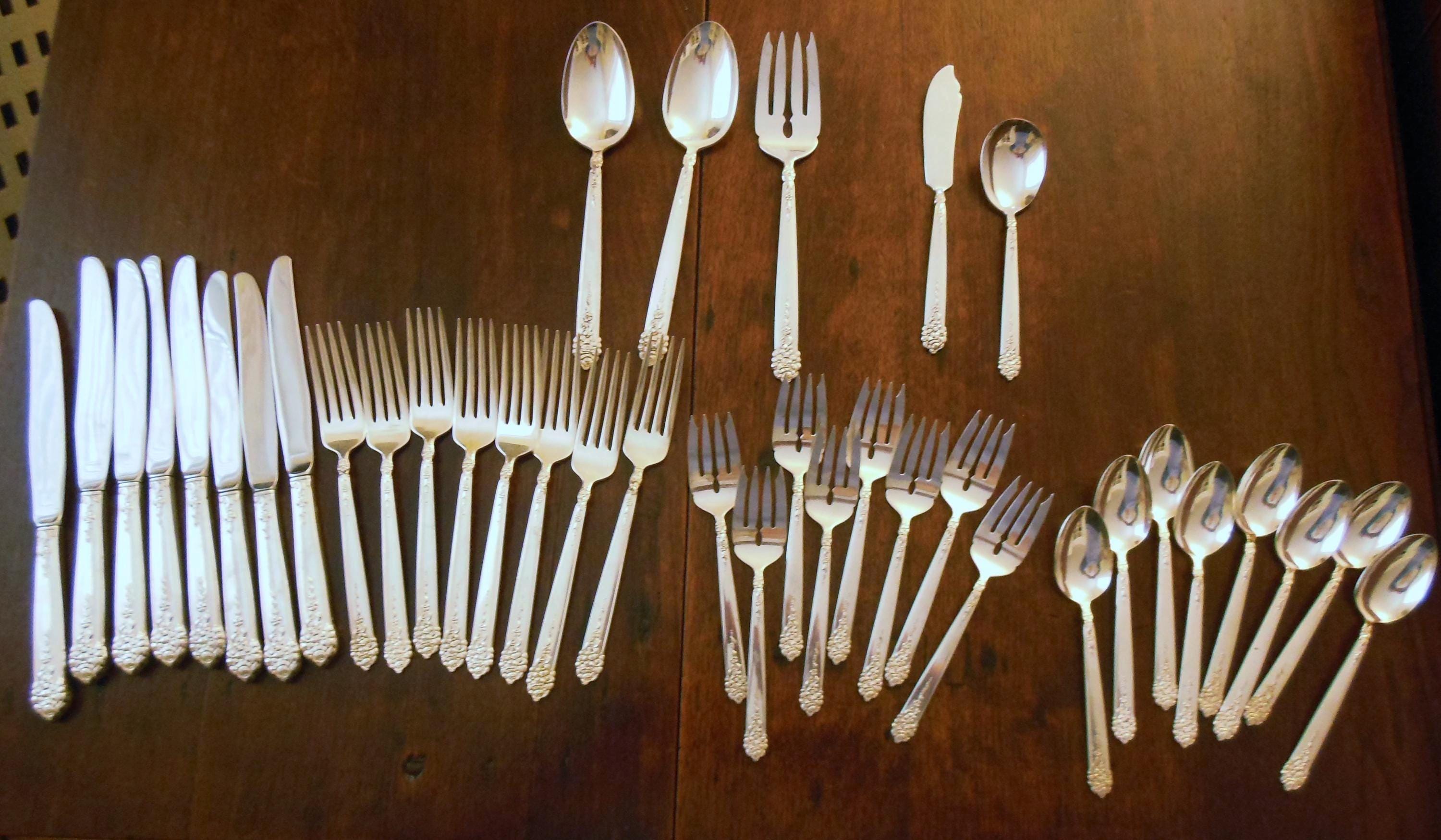 King Edward Moss Rose Silverplate Flatware, 1949 - Choose Your
