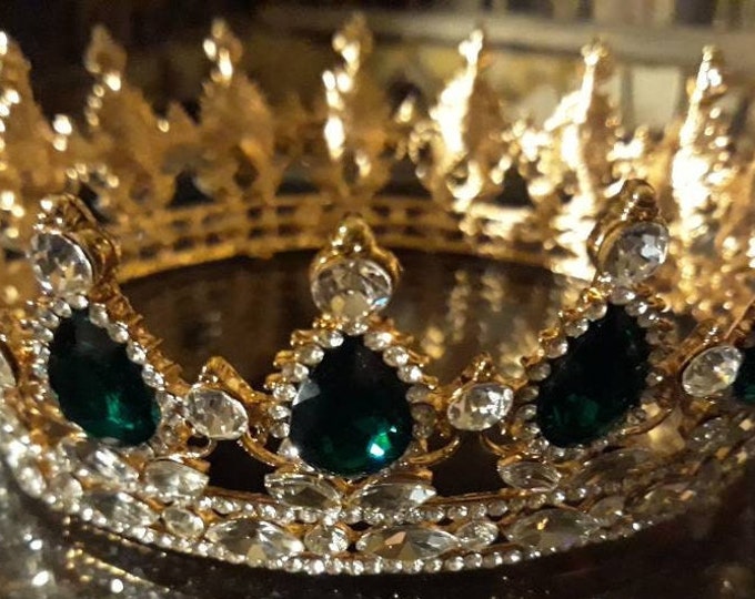Royal Full Crown Emerald, Full Crown Gold 18 K Free Shipping Bridal ...