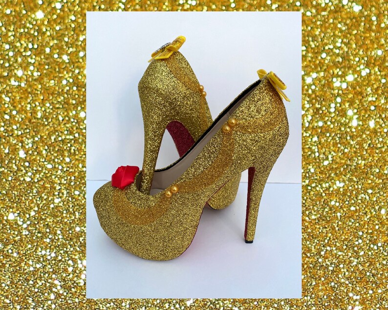 Beauty and the beast wedding shoes Fairytale wedding shoes Etsy