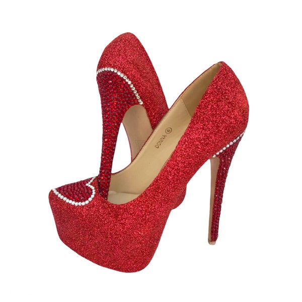 Crystal Heels Etsy