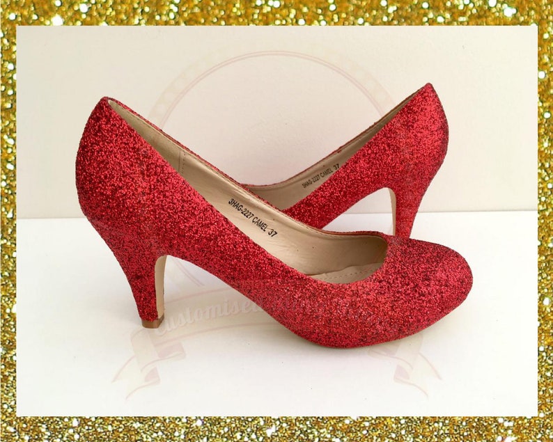 red sparkly shoes womens