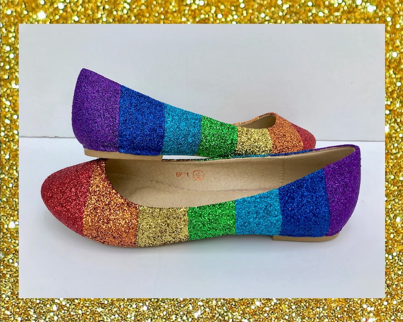 rainbow sequin heels